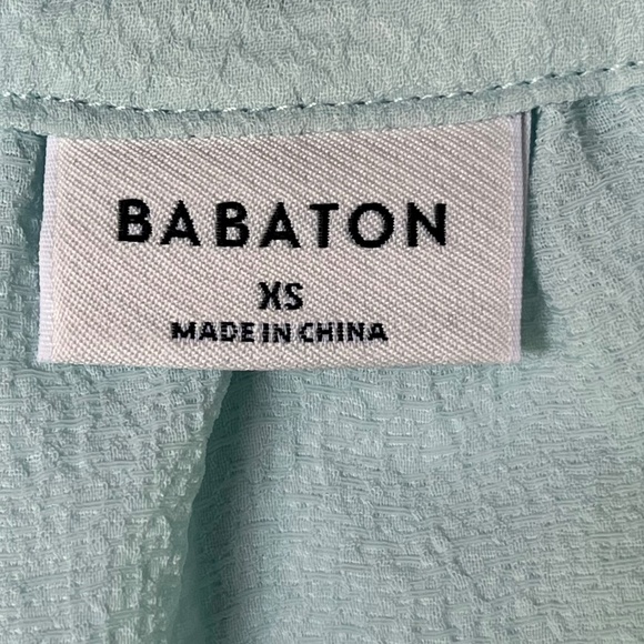 Aritzia / Babaton Blouse Long Sleeve Shirt, Button Up, Pale Aqua, XS - Picture 5 of 11